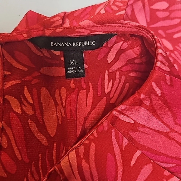 Banana Republic Ladies Ruffle Blouse Sz XL - Picture 9 of 9